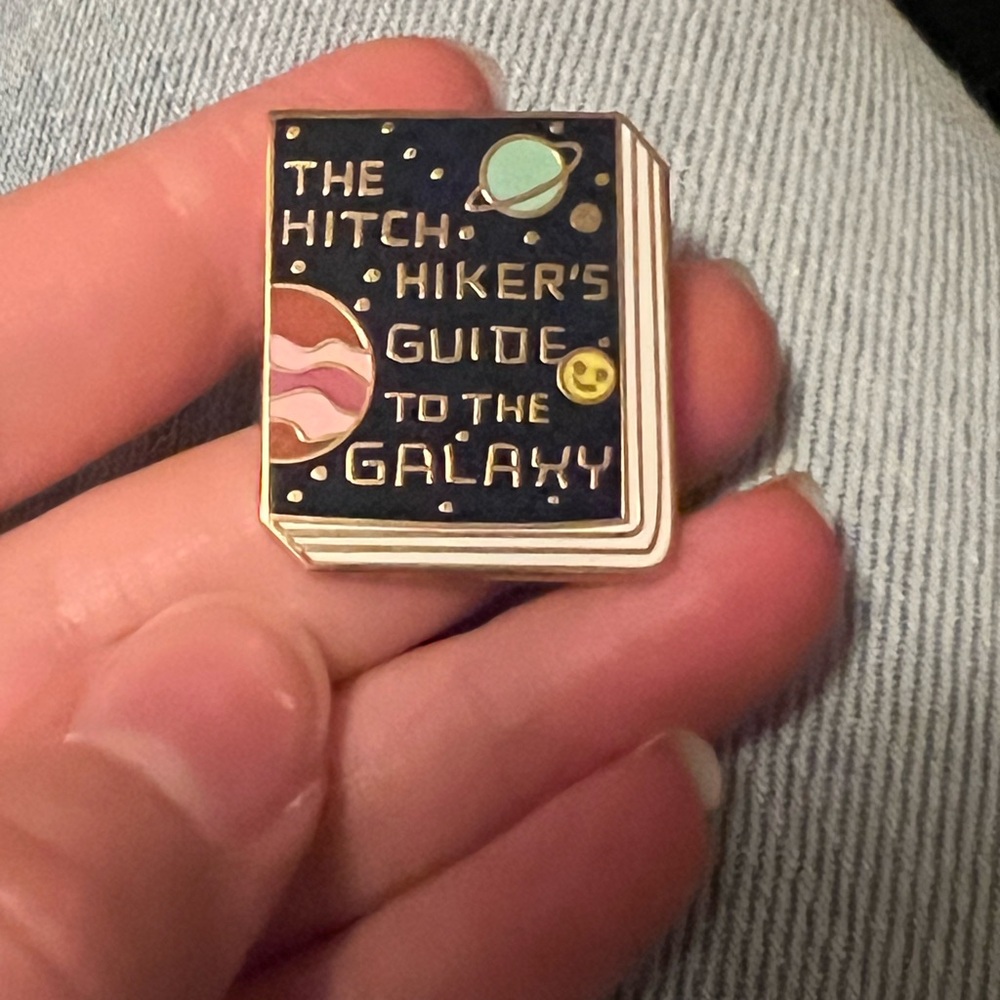 The Hitchhiker's Guide to the Galaxy Enamel Pin